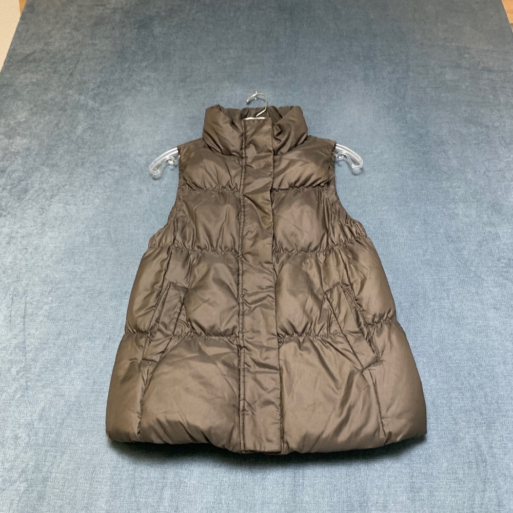 GAP Puffer Vest Womens Small Chocolate Brown Softshell Mock Neck Winter Wear